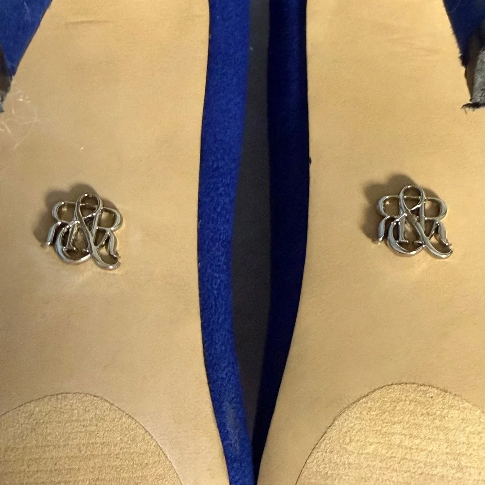 Rock Republic Pumps 9.5 Blue Faux Suede Pointed Toe Stiletto Heels RRGWENBLUE